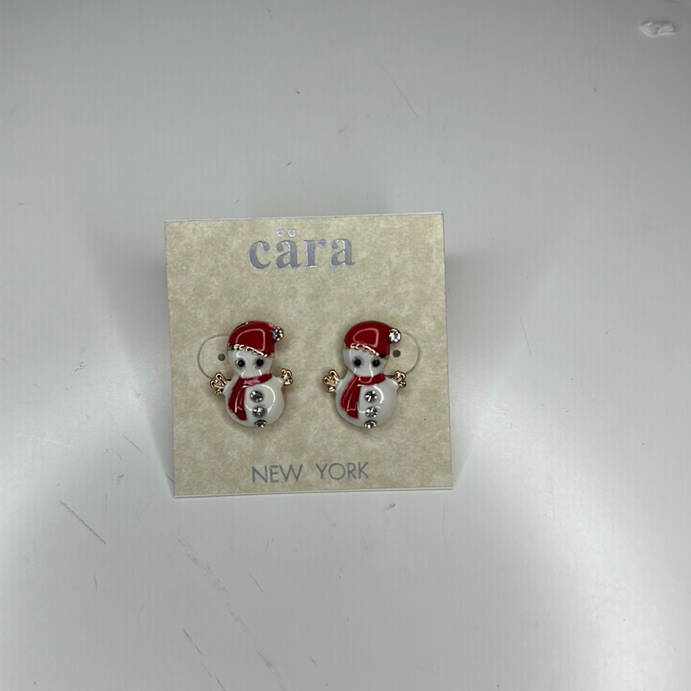 Festive snow man earrings!